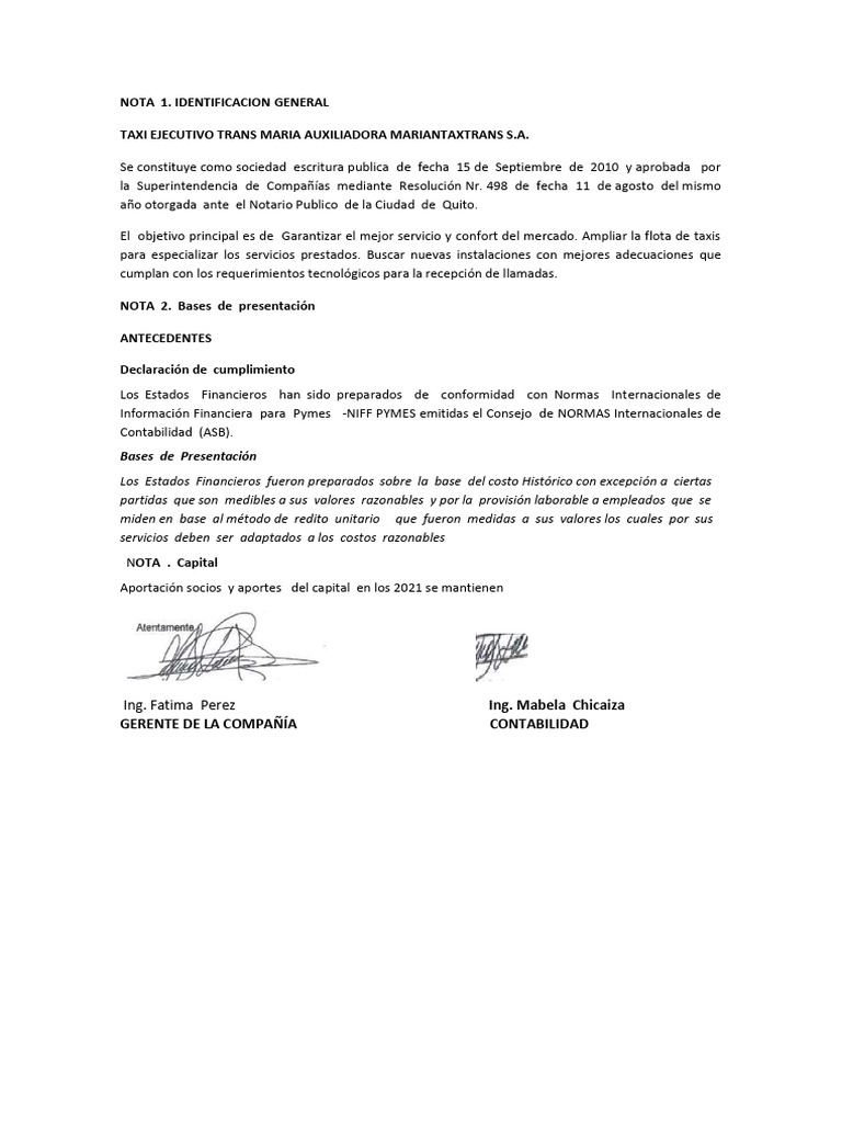 Nota Fin | PDF