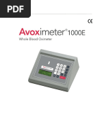 AVOXimeter 1000E Operator Manual | PDF | Hemoglobin