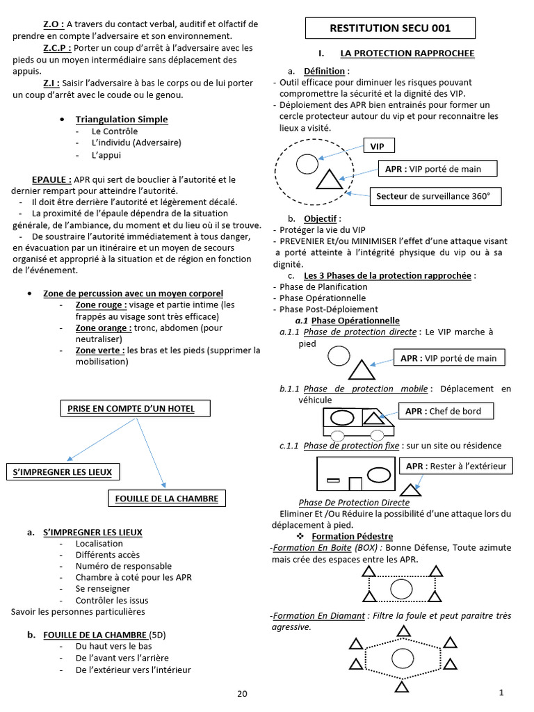 Techniques de Protection Rapprochée VIP | PDF | Sécurité