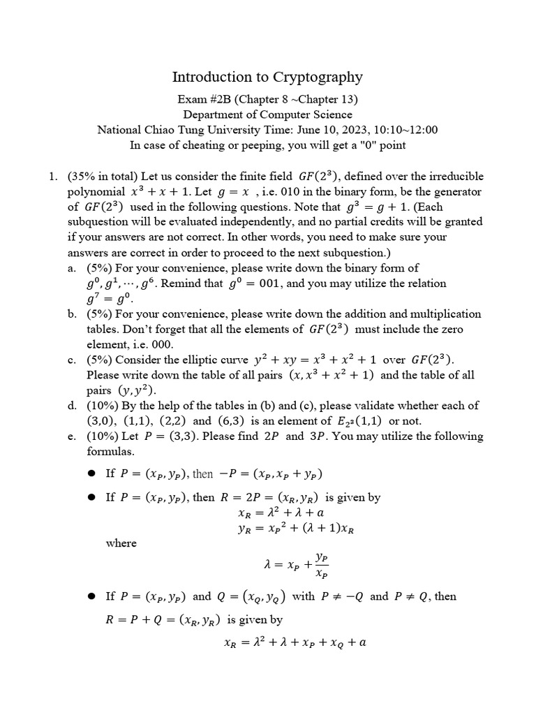2023-06-10 Exam 2b.updated | PDF | Algorithms | Mathematics