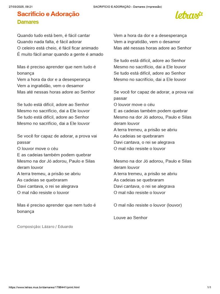 Adoração em Tempos Difíceis | PDF
