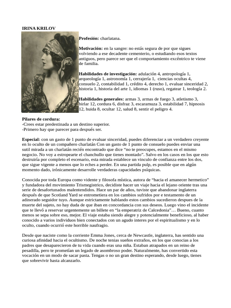 Irina Krilov: Charlatana Ocultista | PDF