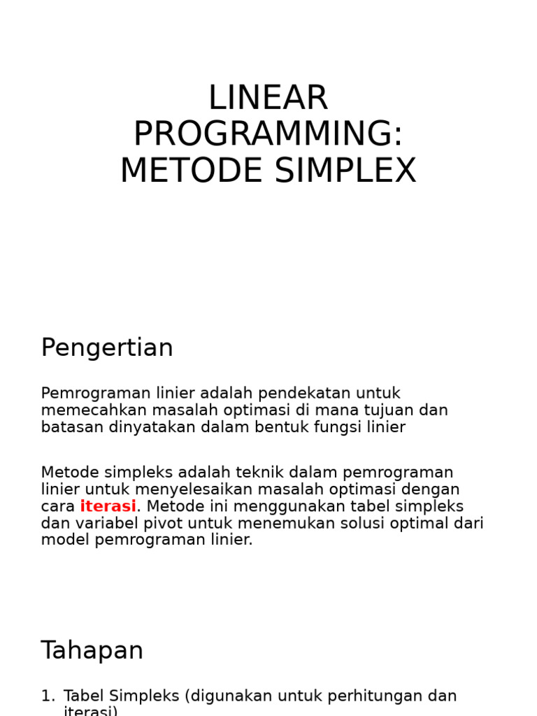 Linear Programming | PDF