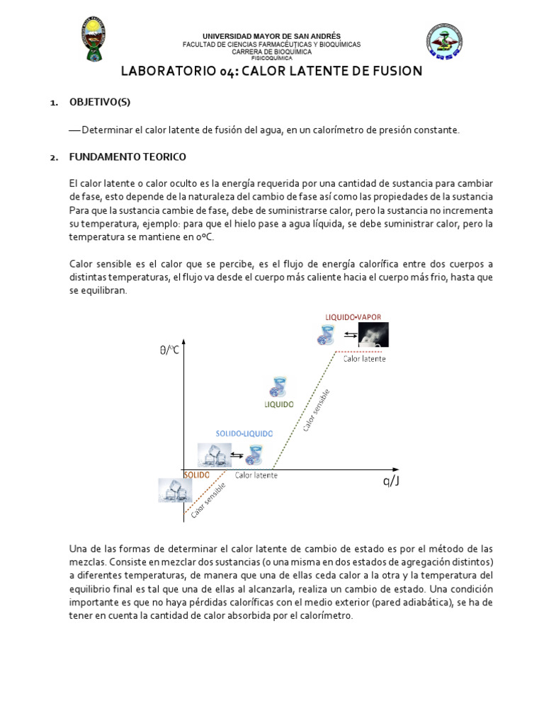 Calor Latente de Fusión del Agua | PDF | Calor | Calor latente