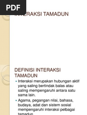 Interaksi Tamadun Pdf