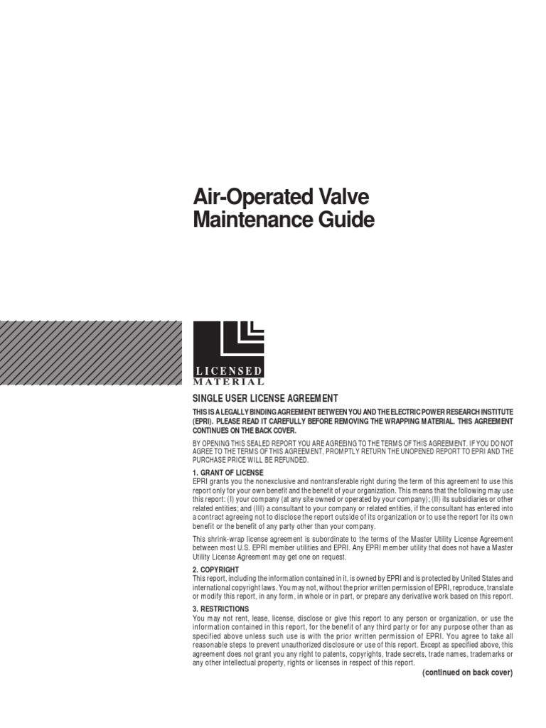 Valve Maintenance Guide | PDF | Valve | Reliability Engineering