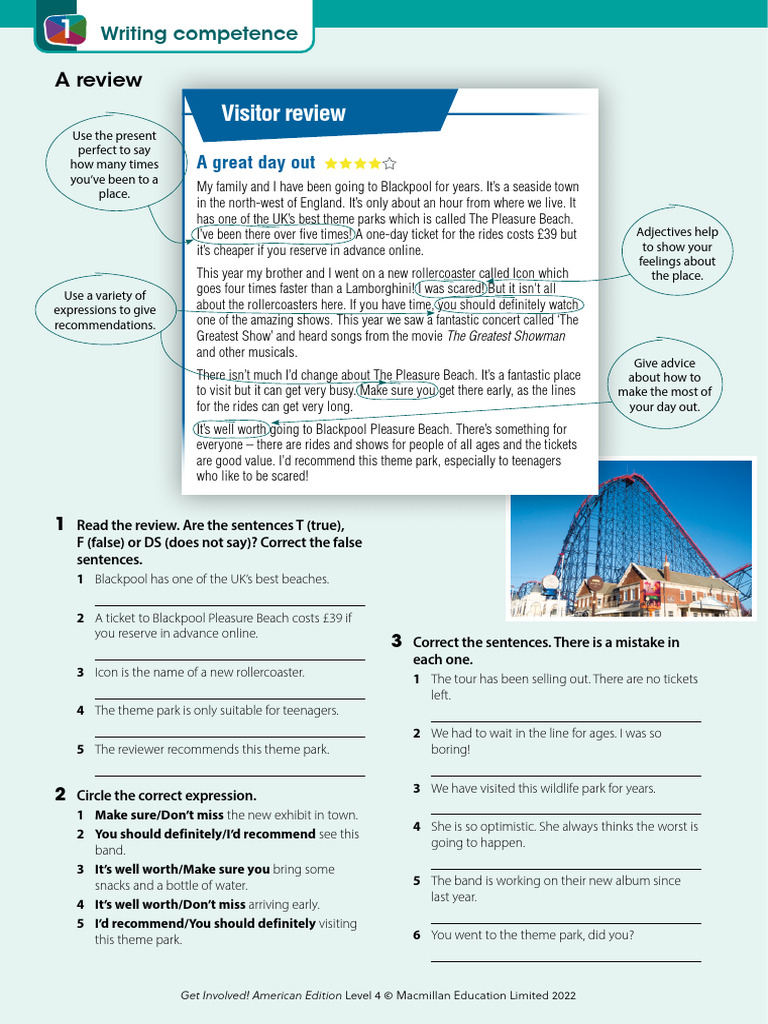 Writing Competence - U1 | PDF | Amusement Park | Linguistics