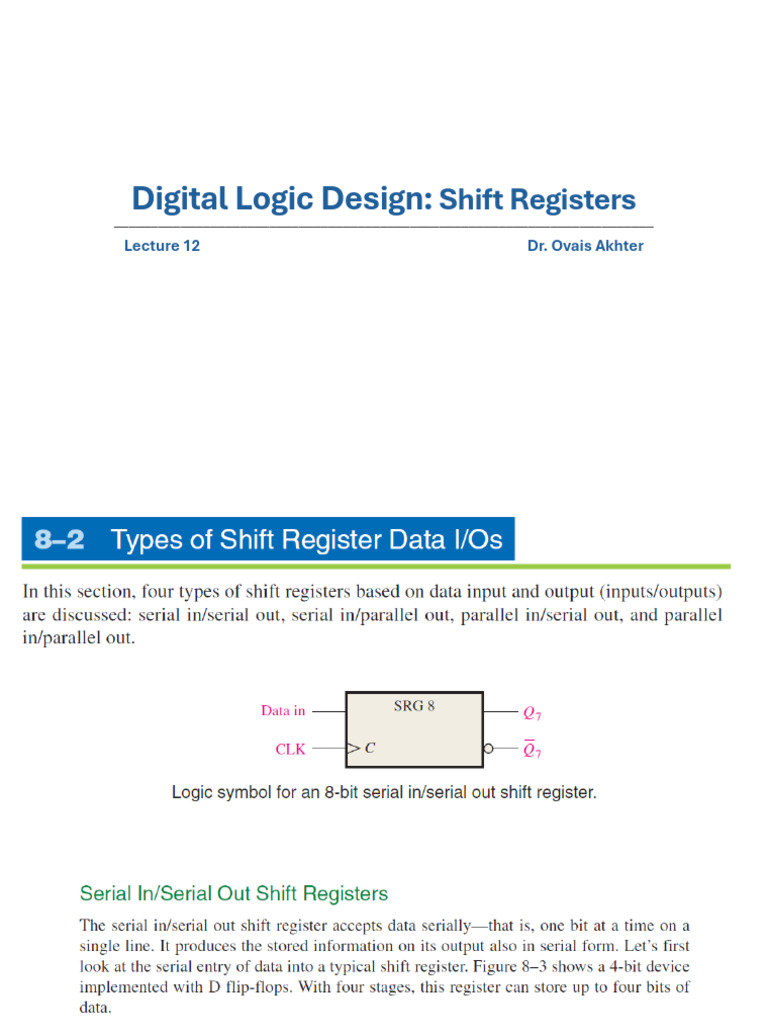 Digital Logic Design Lecture 12 15052025 081202am | PDF