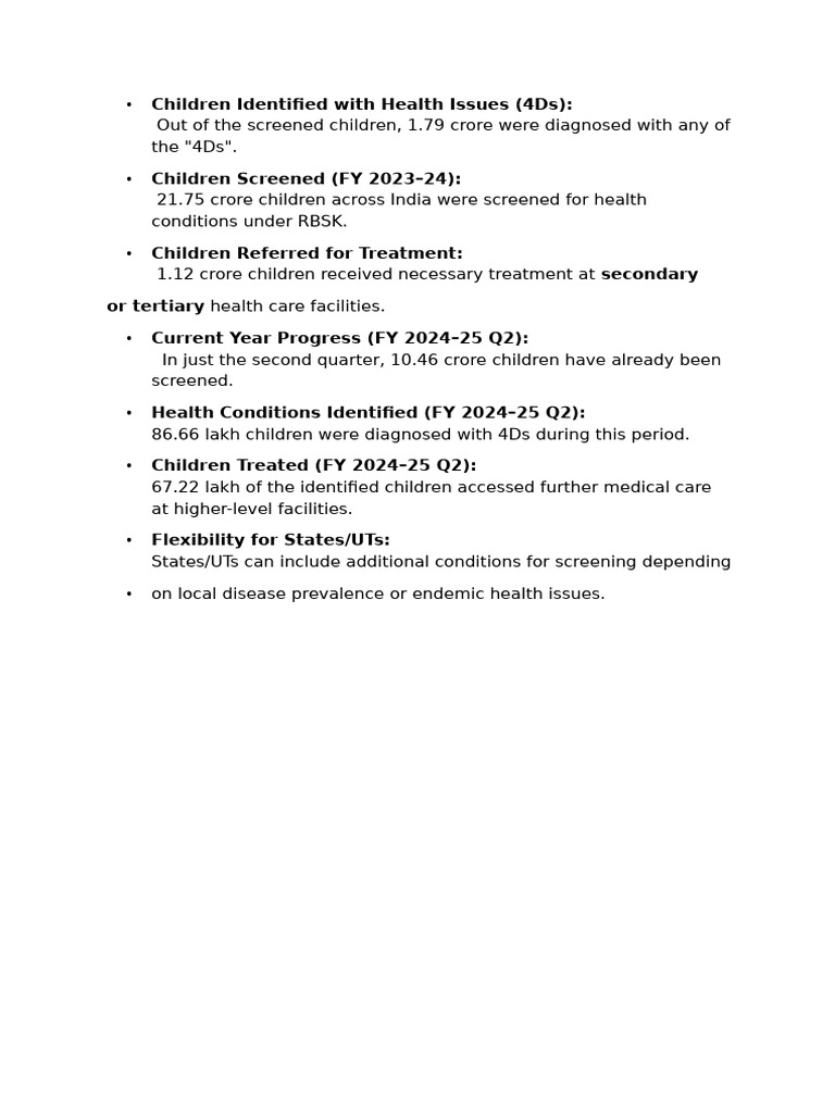 Children Identified With Health Issues | PDF