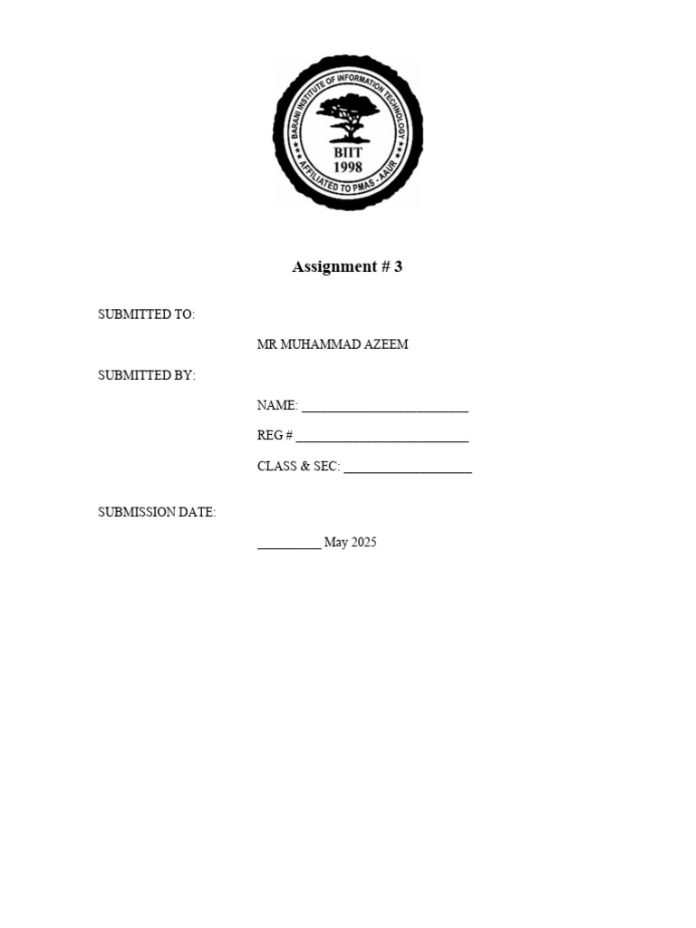 Assignment 3 Coal Pdf