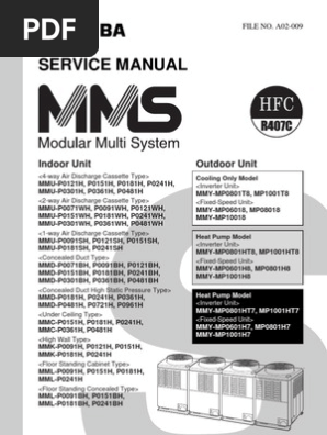 Toshiba Vrf Mms Service Manual Pdf Air Conditioning Hvac