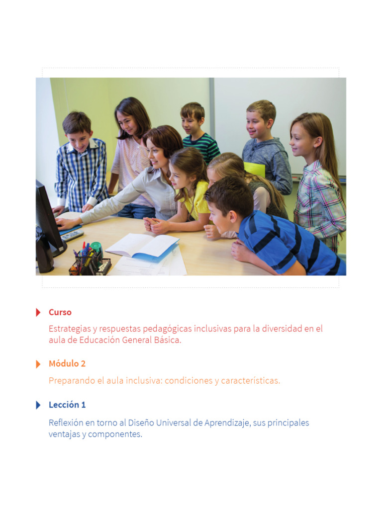 Diseño Universal de Aprendizaje en Aula Inclusiva | PDF | Aprendizaje ...