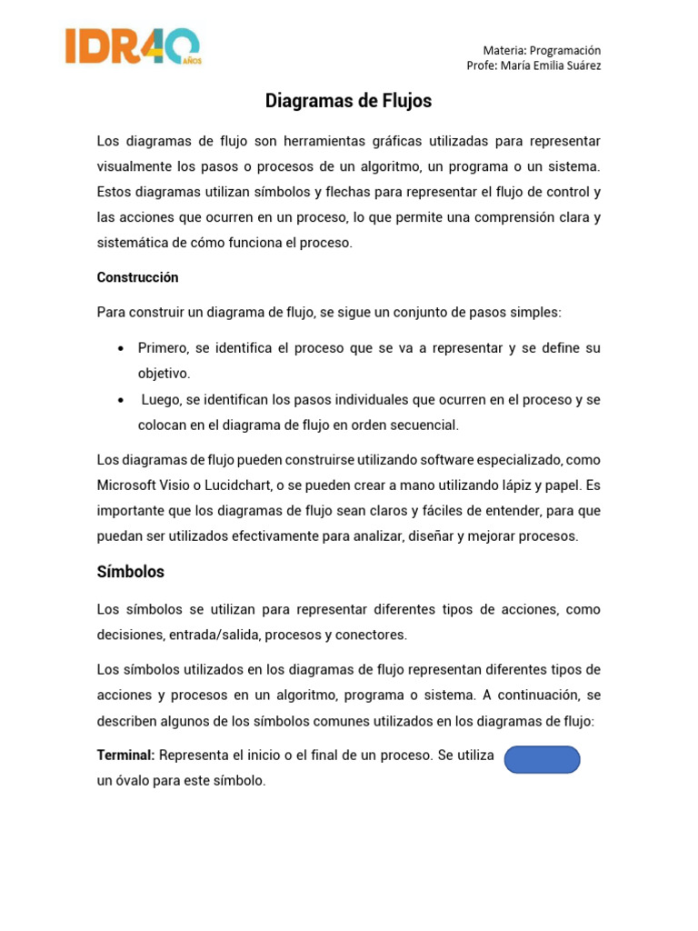 Diagramas de Flujo en Programación | PDF | Algoritmos | Programa de ...