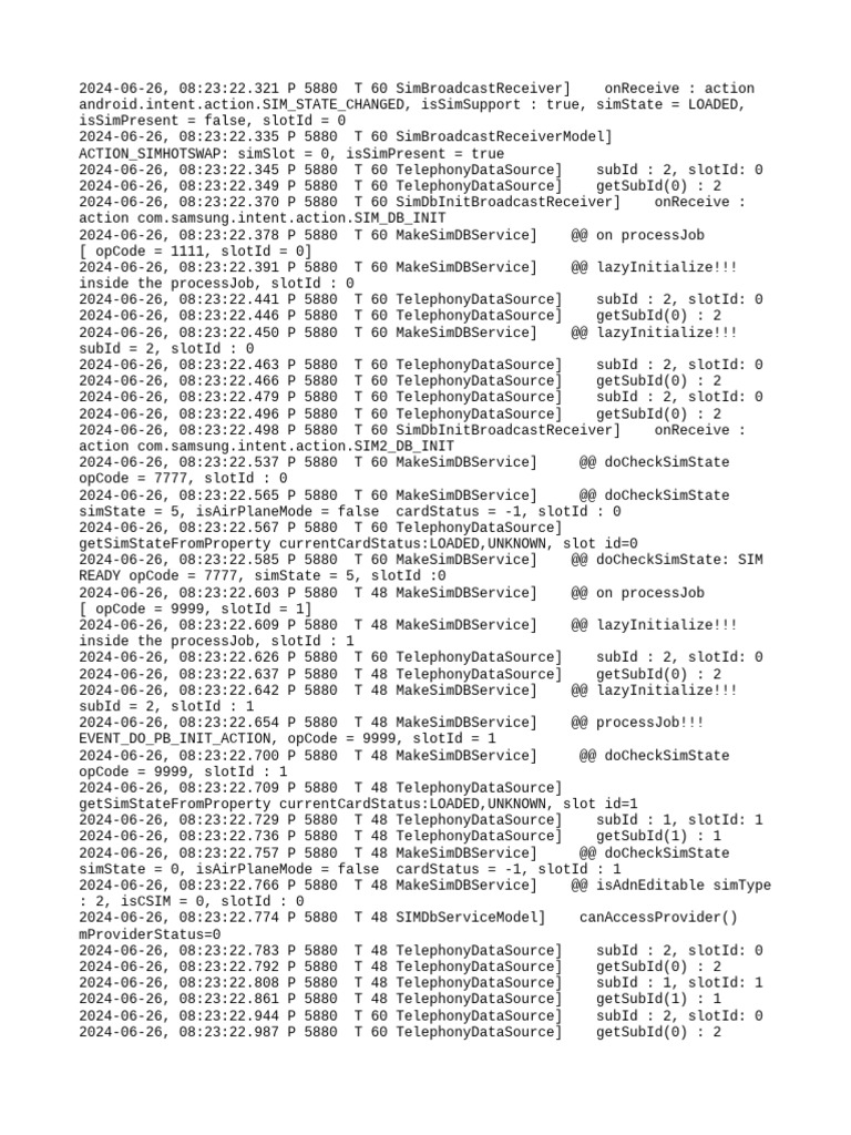 SIM State Change Log Analysis | PDF