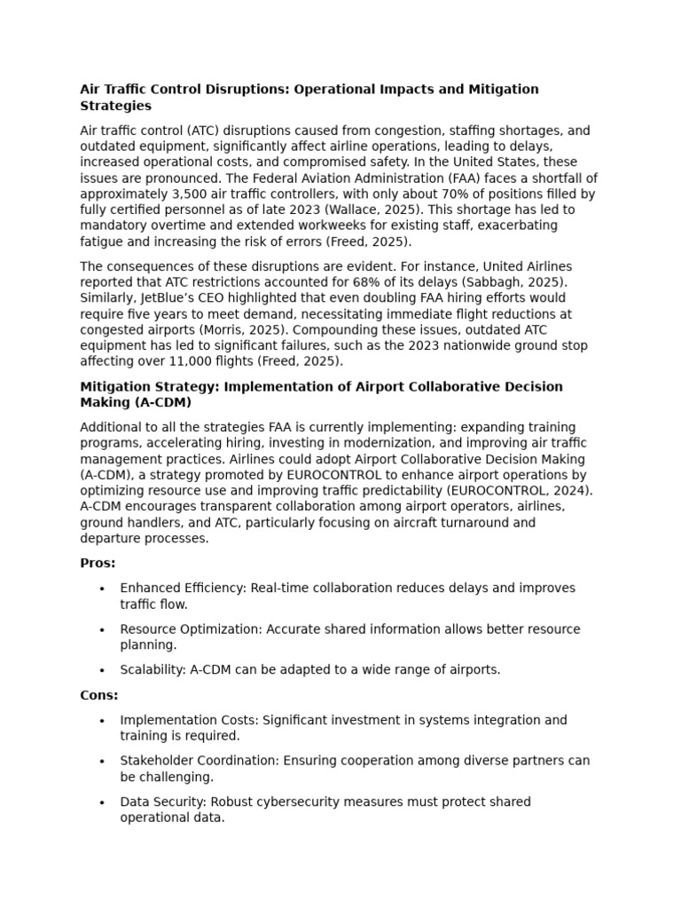ATC Disruptions: Impacts & Solutions | PDF | Air Traffic Control | Airport