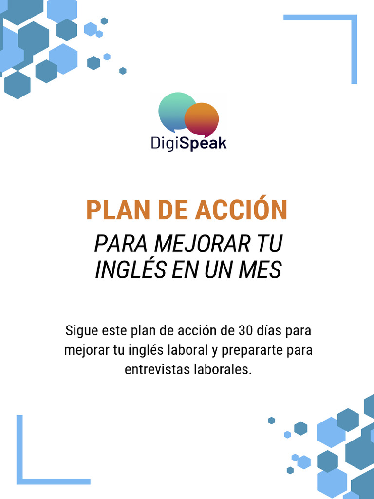 Plan de Acción: para Mejorar Tu Inglés en Un Mes | PDF | Idioma en ...