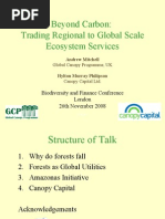Download Beyond Carbon Trading Regional to Global Scale Ecosystem Services by Global Canopy Programme SN8675419 doc pdf