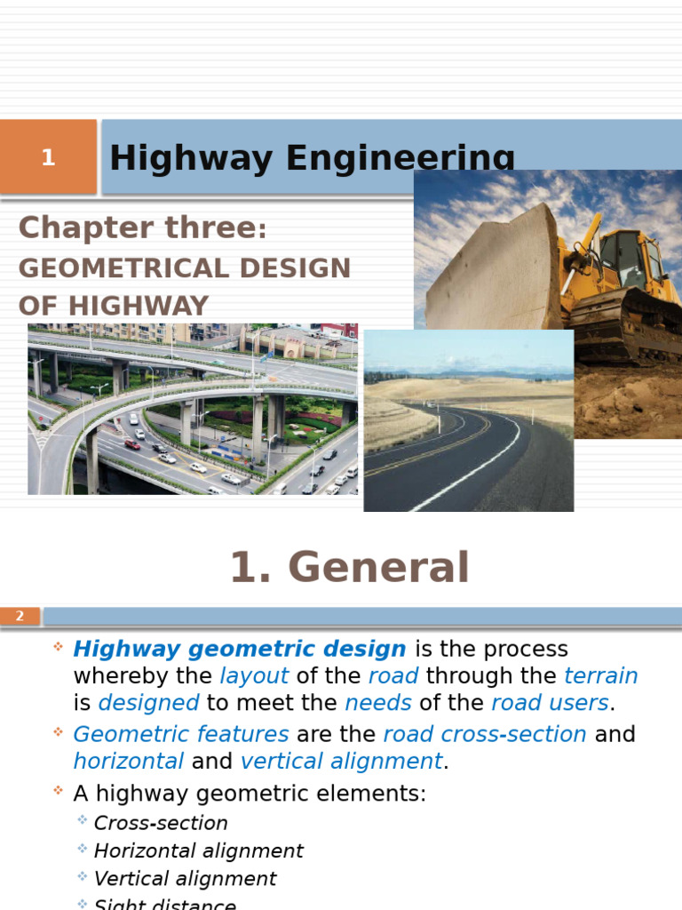 Highway Geometric Design Essentials | PDF | Road | Lane
