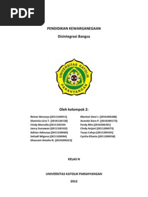 Makalah Disintegrasi Bangsa