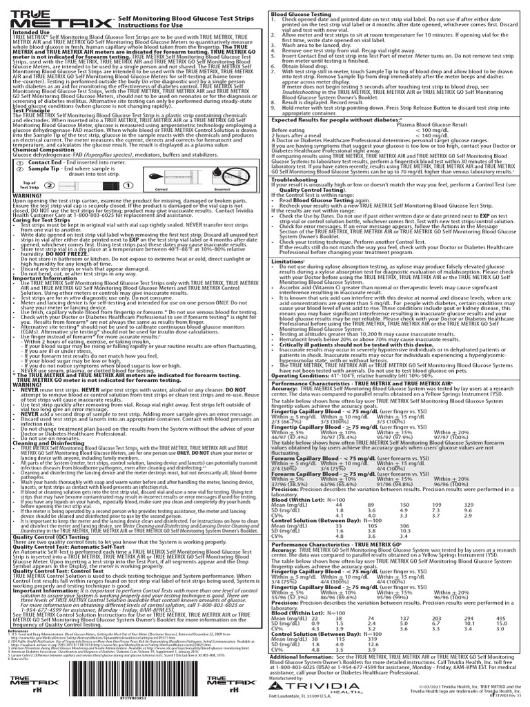True Metrix Air Meter User Manual | PDF | Human Diseases And Disorders ...