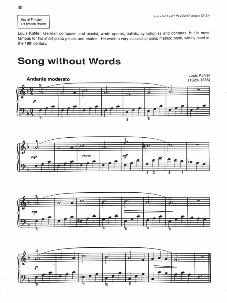 Song Without Words | PDF