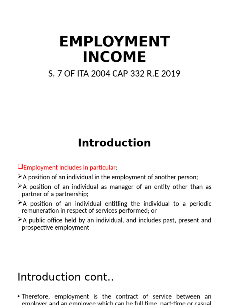 Employment Income (1) | PDF | Employment | Interest