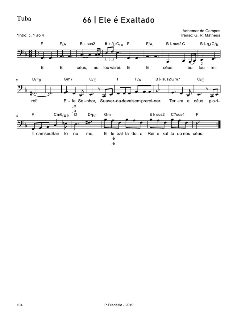 06 Ele Exaltado Adhemar de Campos (1) - Tuba | PDF