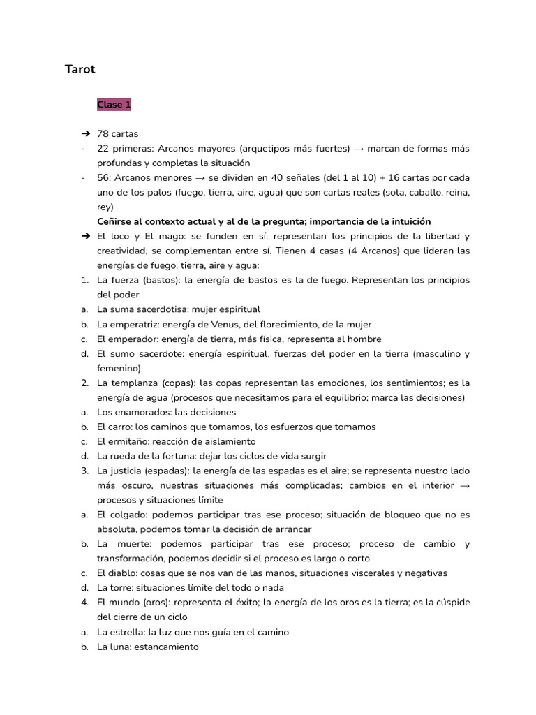 Introducción al Tarot: Arcanos y Significados | PDF | Tarot