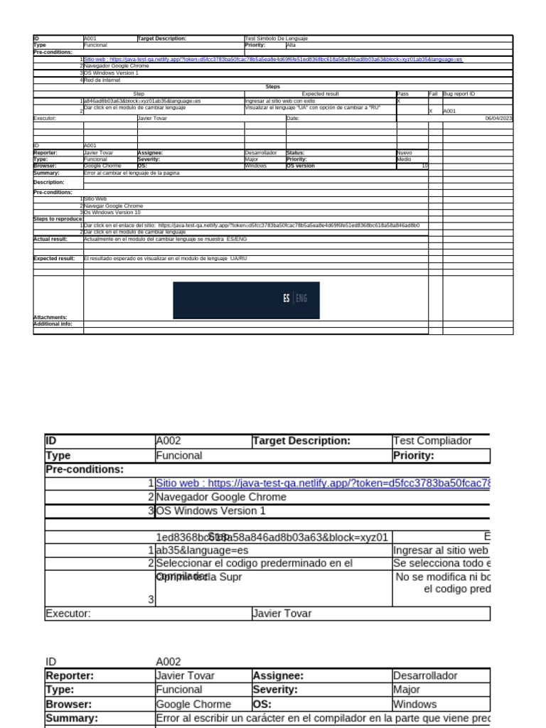 Test Cases and Bug Report 'S | PDF | Microsoft Windows | Ingeniería de ...