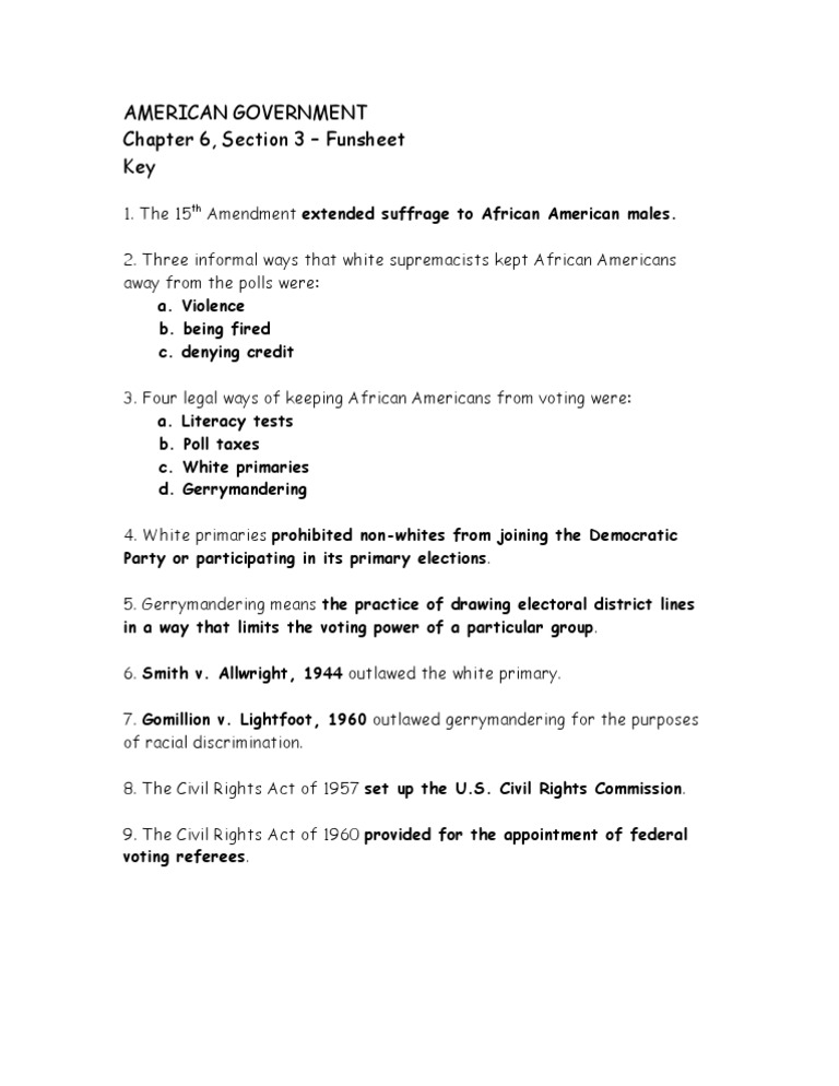 Voting Rights and Racial Discrimination | PDF | Politics Of The United ...