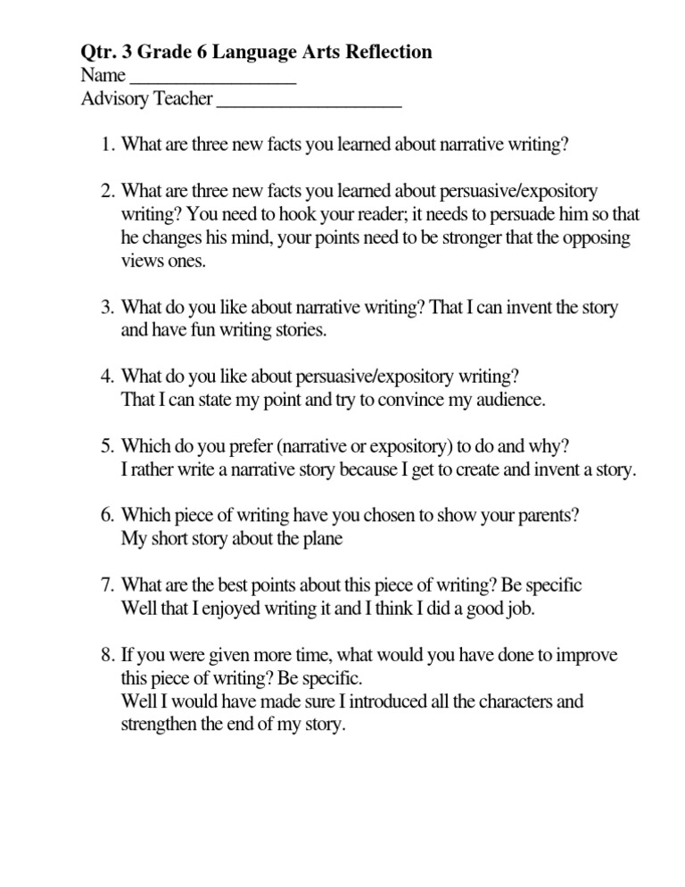 LA Reflection Qtr. 3 | PDF