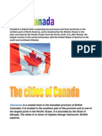 Cities of Canada
