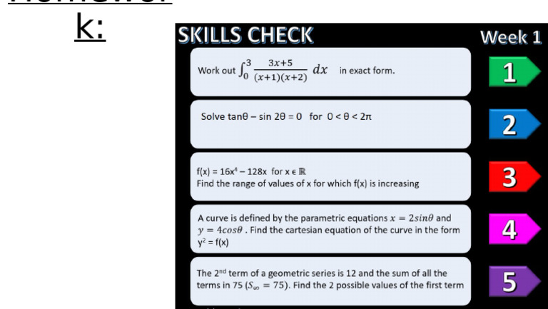 Skills Check Homework 1 | PDF