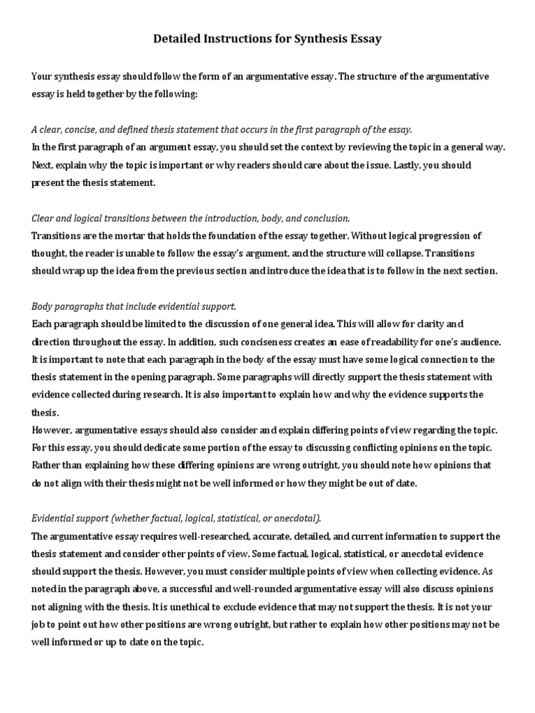 Synthesis paragraph generator image