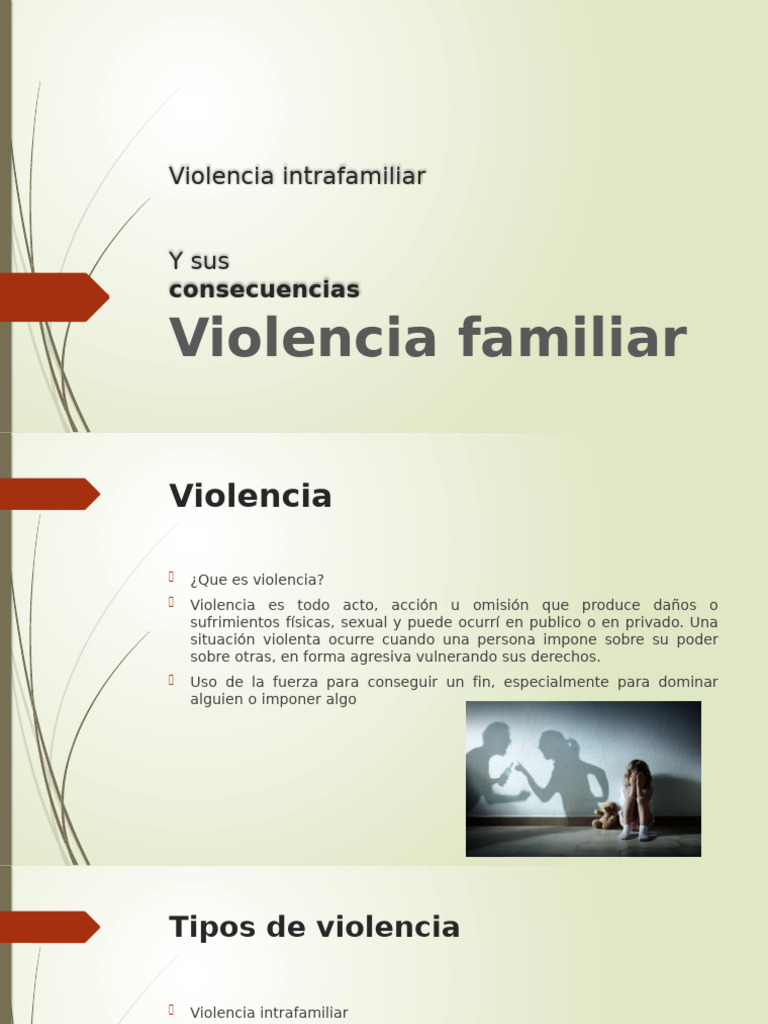 Consecuencias de la violencia intrafamiliar | PDF | Violencia doméstica ...