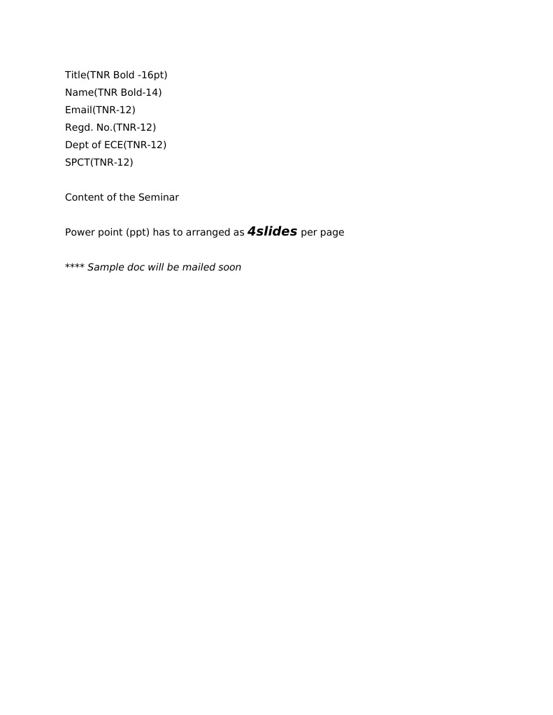 Seminar Document Template Guidelines | PDF