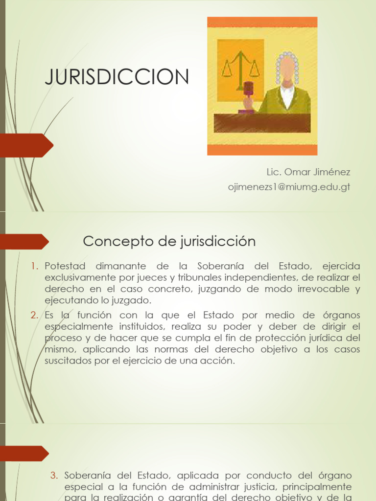 Conceptos y Elementos de Jurisdicción | PDF | Jurisdicción | Judicaturas