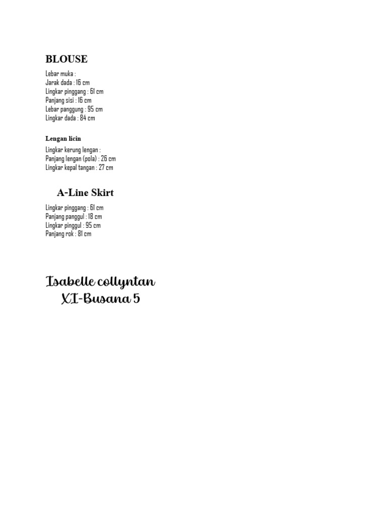 Pattern Size | PDF