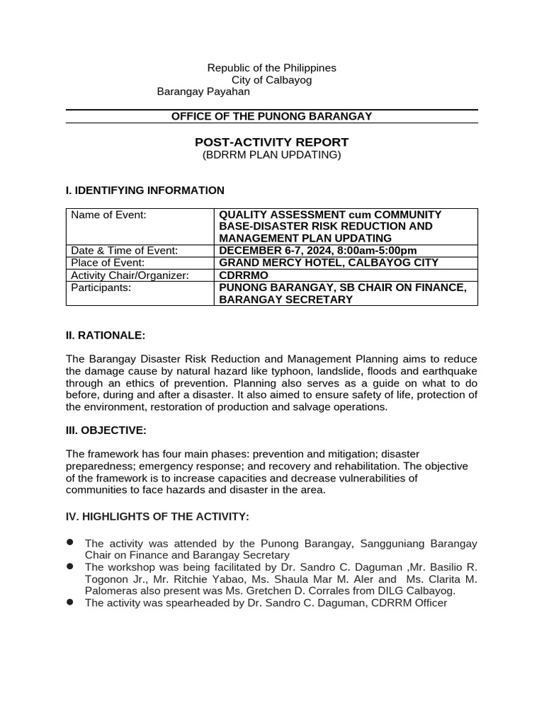 Payahan | PDF | Emergency Management | Risk Management
