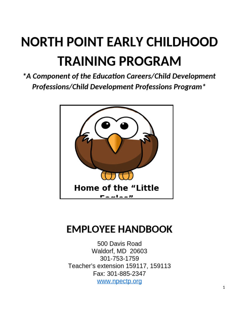 North Point Early Childhood Handbook | PDF | Child Care ...