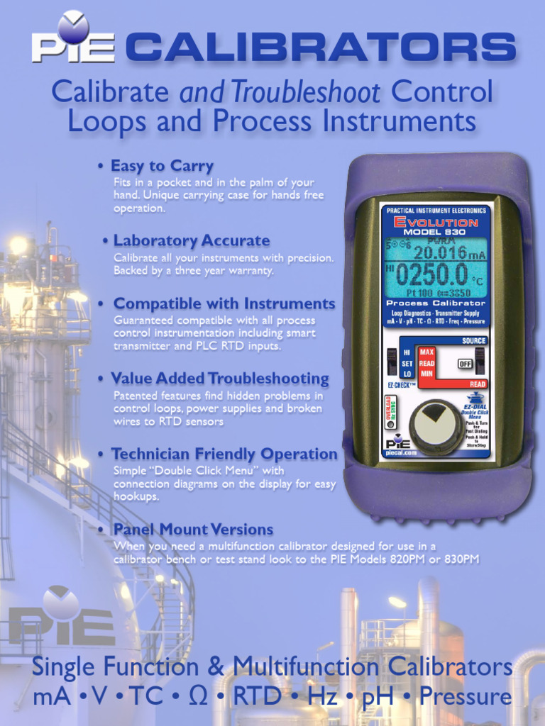 PIE Multifunction Calibrators Overview | PDF | Instrumentation | Power ...