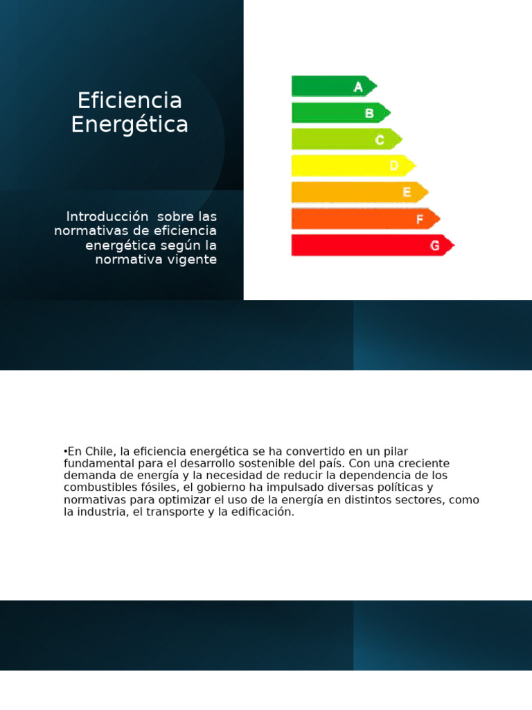 Normativas de Eficiencia Energética en Chile | PDF | Uso eficiente de ...