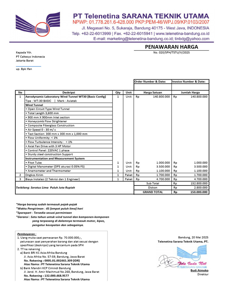 Quotation Lab Equip Ifan 2025 8 | PDF