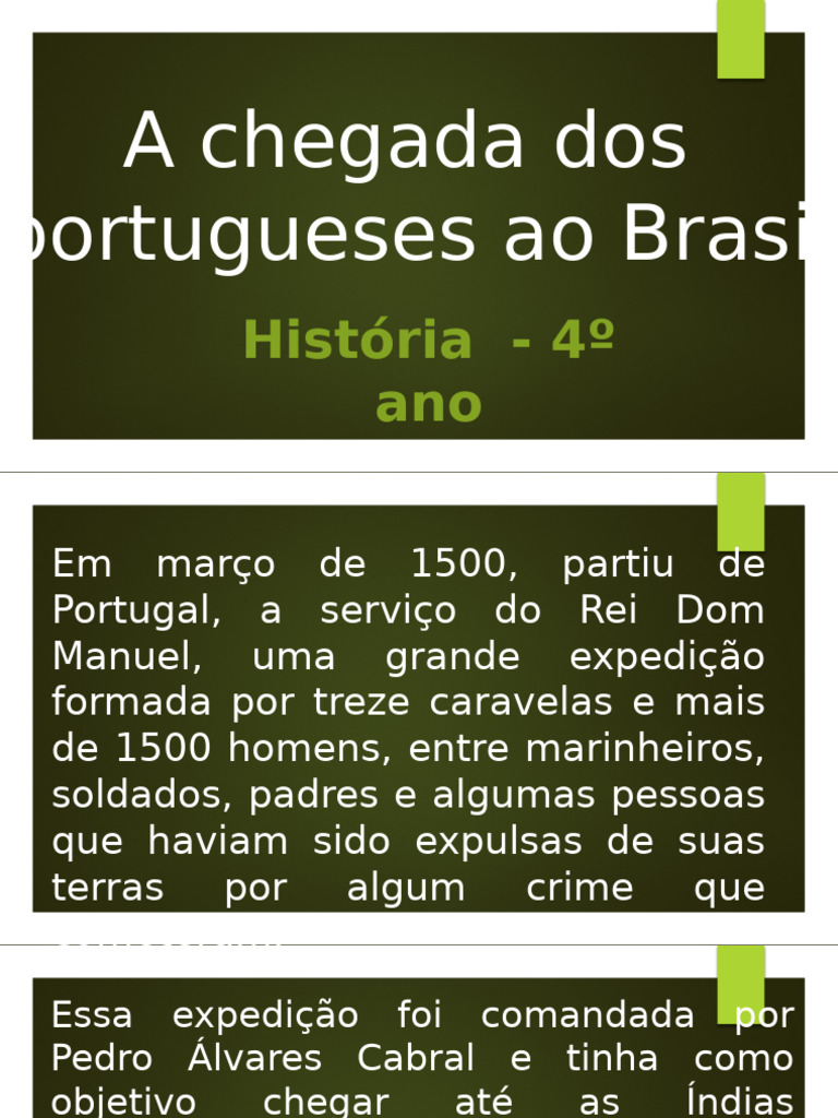 Chegada dos Portugueses ao Brasil | PDF | Brasil
