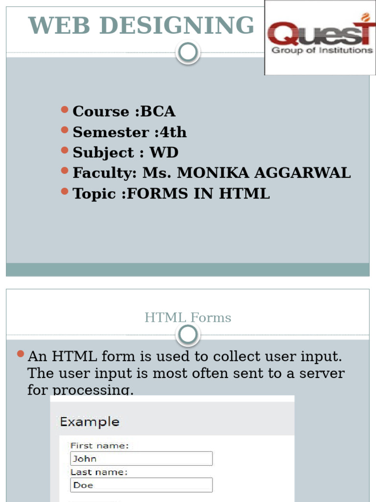 HTML Forms Guide for Web Design | PDF | Html | Hypertext