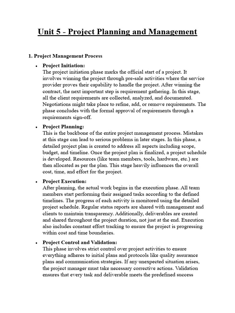 Project Planning and Management Guide | PDF | Risk Management | Usability