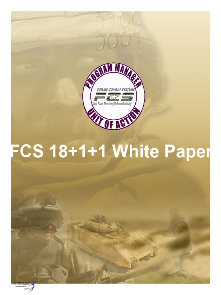Future Combat Systems Overview | PDF | Military Science | Military ...