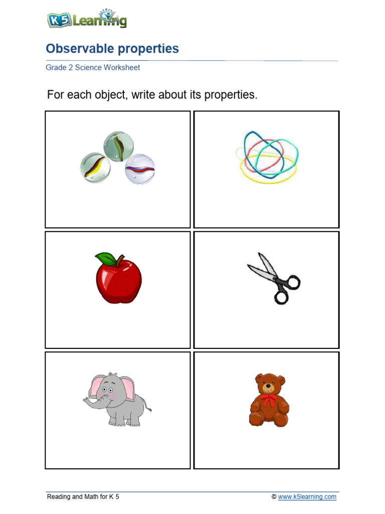 Grade 2 Properties Materials B | PDF