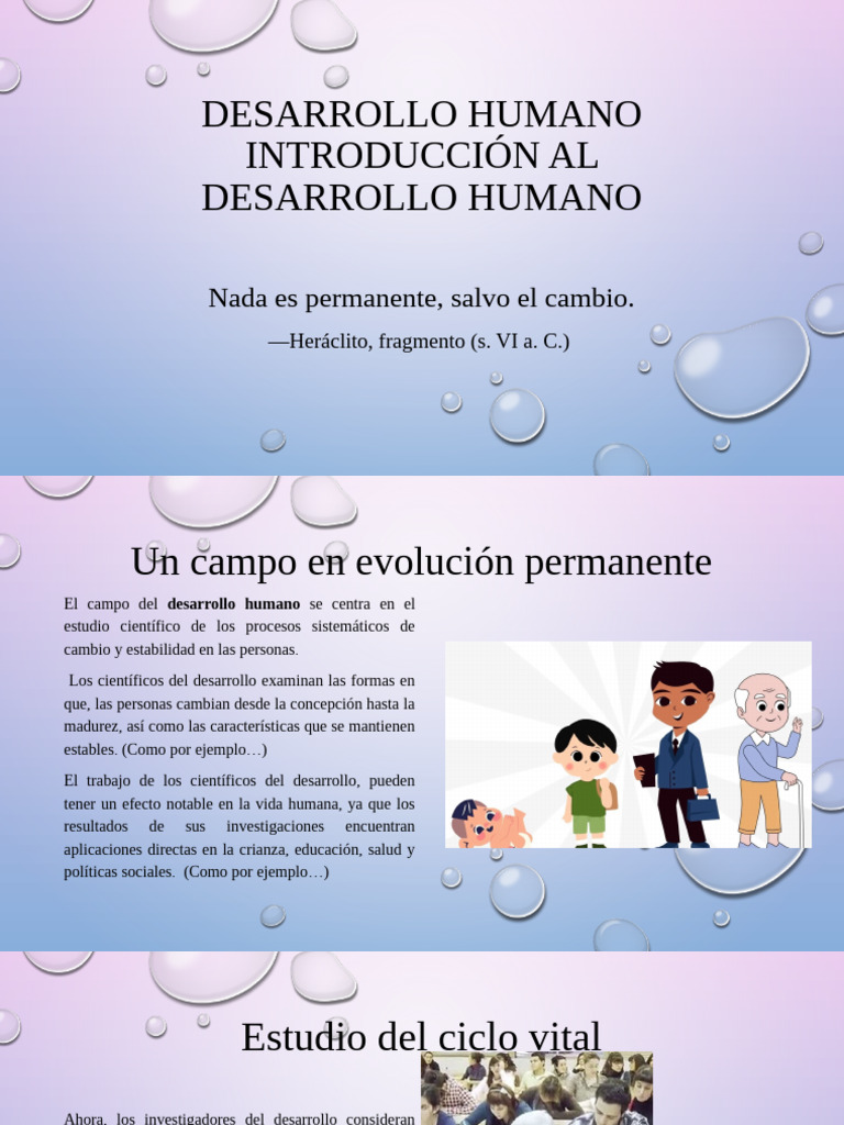 Clase 1 Desarrollo Humano | PDF | Adultos | Ciencias del comportamiento