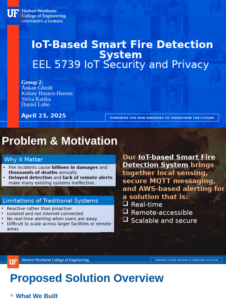 IoT Smart Fire Detection System Overview | PDF | Security | Computer ...